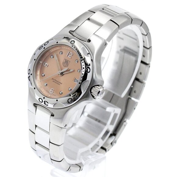 TAG HEUER Kylium WL1319 Date Orange Dial Quartz Ladies Watch - Picture 4 of 12